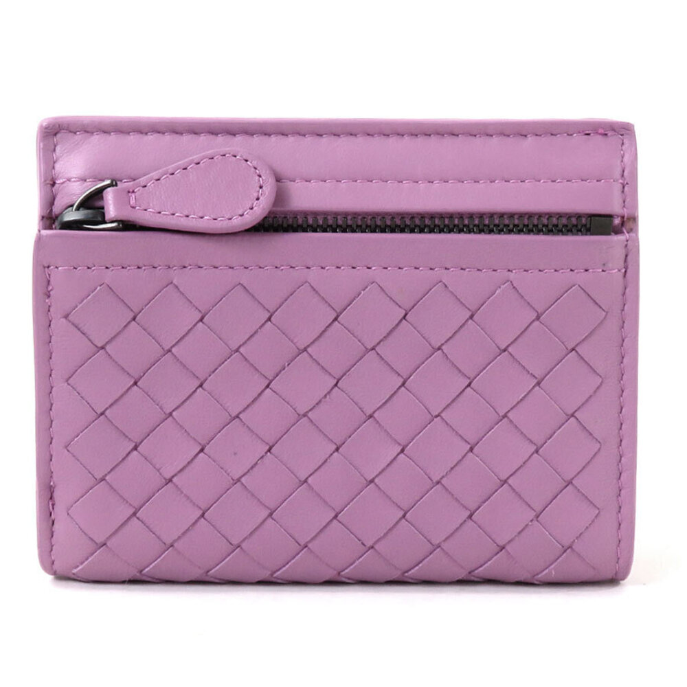 Bottega Veneta bi fold wallet Intrecciato leather purple